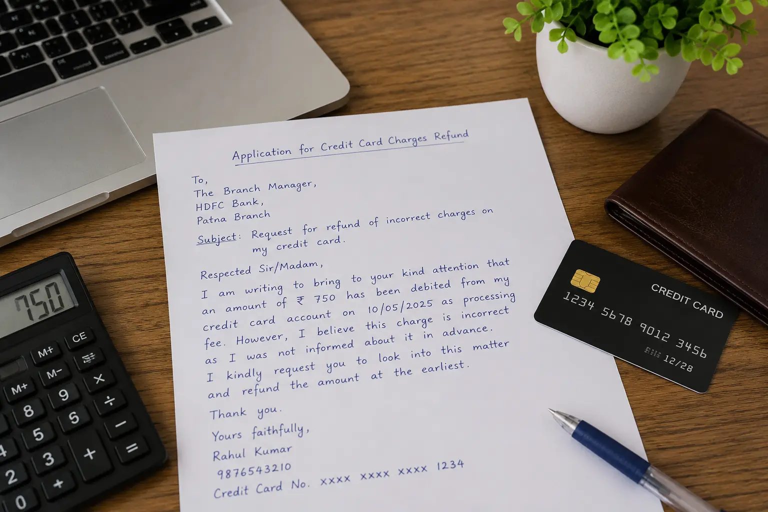 credit-card-charges-refund-application-in-hindi