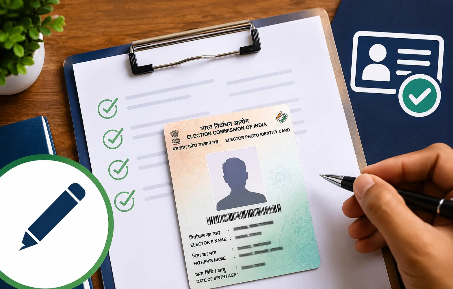 Voter ID Correction Application in Hindi